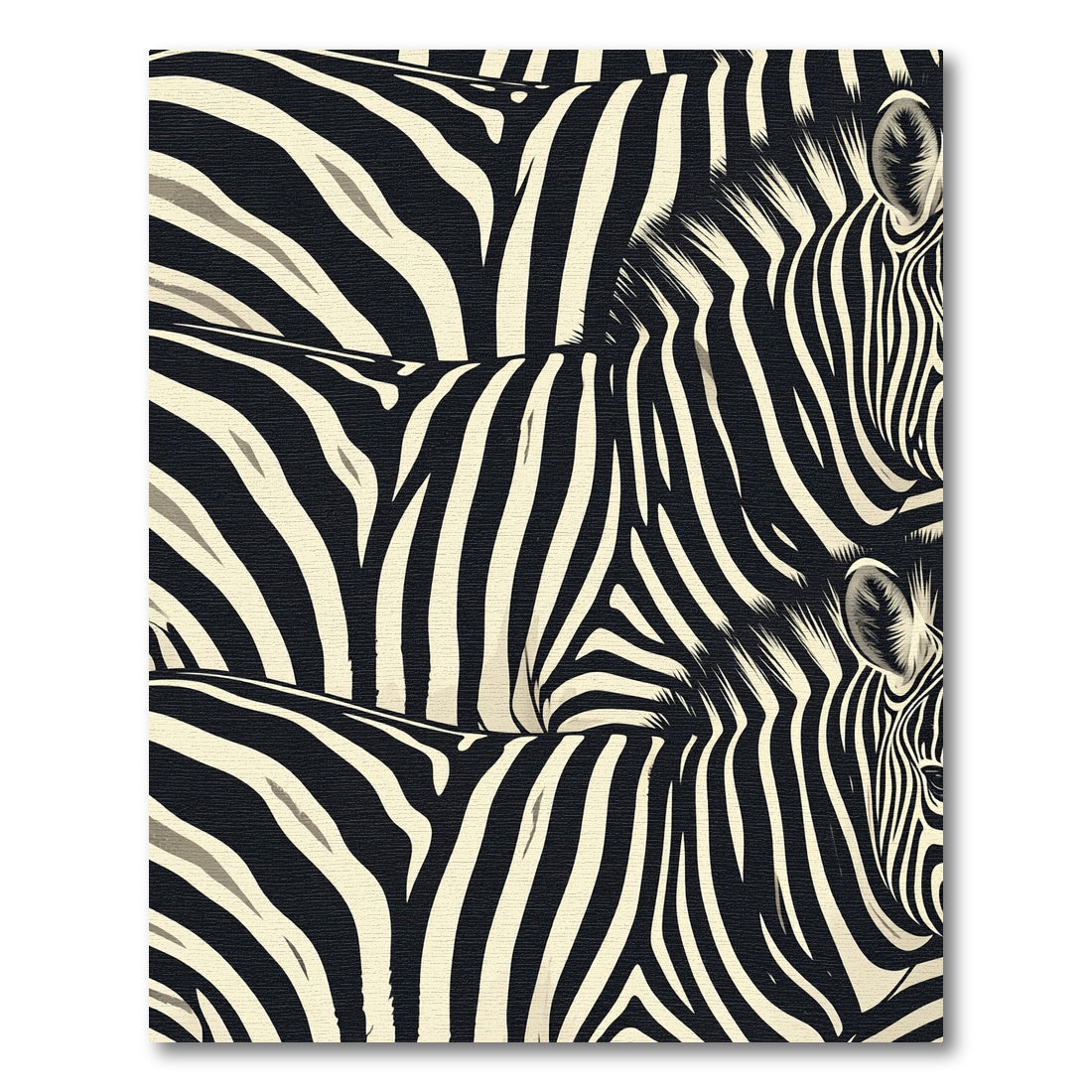 Bold Monochrome Animal Stripe Rug