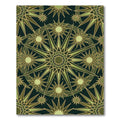 Emerald Green Geometric Starburst Rug