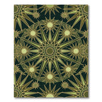 Emerald Green Geometric Starburst Rug