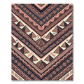 Textured Terracotta Pyramid Chevron Rug