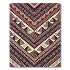 Textured Terracotta Pyramid Chevron Rug
