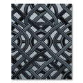 Dark Gray Interwoven Geometric Knot Rug
