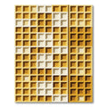 Golden Waffle Grid Geometric Texture Rug
