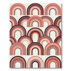 Retro Earthy Tone Rainbow Arch Rug