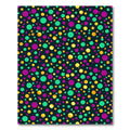 Vibrant Golden Teal and Purple Polka Dot Rug