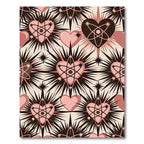 Pink Atom Hearts Mid Century Aura Rug