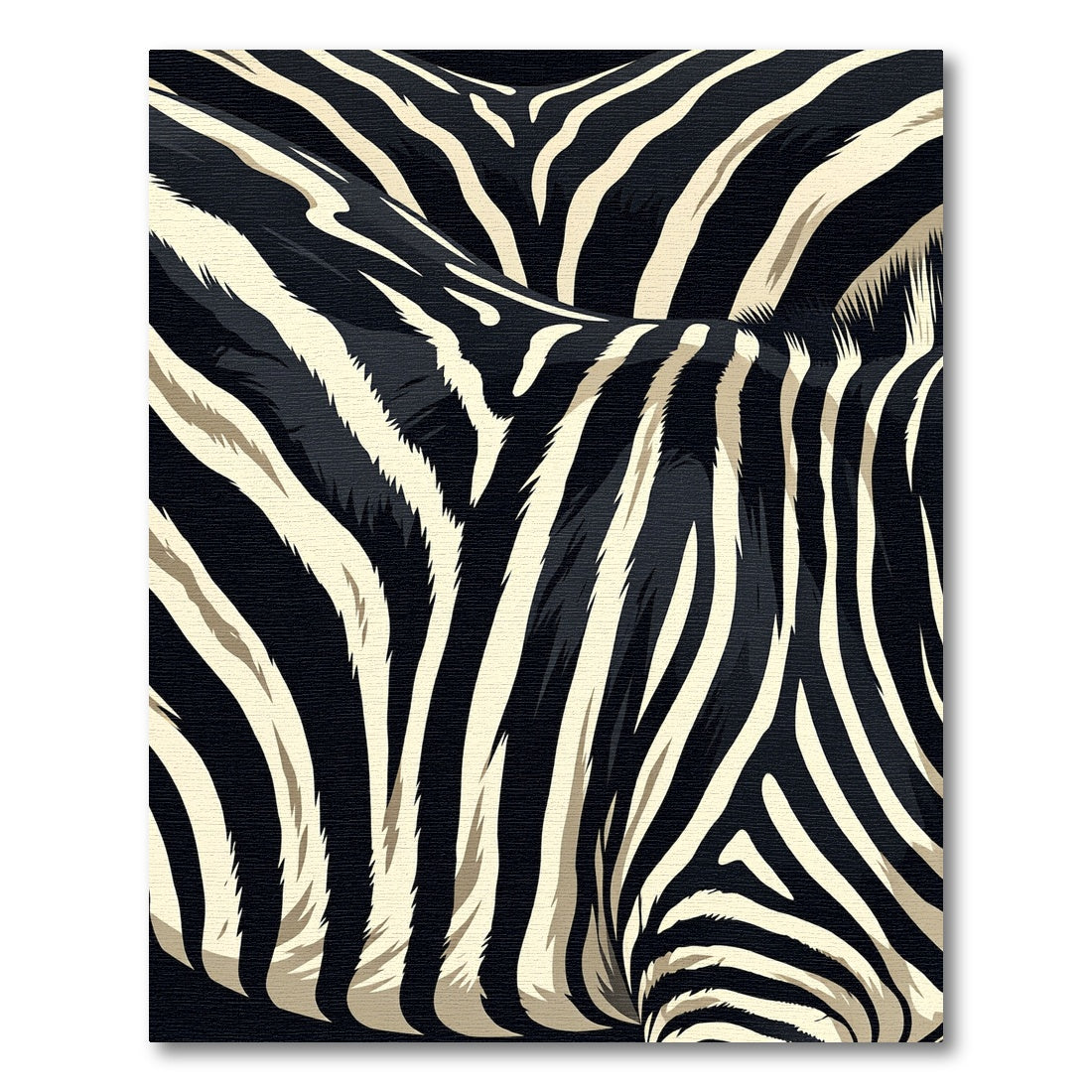 Wild Zebra Stripe Textile Rug