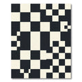 Monochrome Checkerboard Abstract Squares Rug