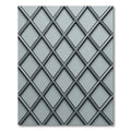 Minimalist Gray Lattice Diamond Rug