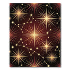 Radiant Gold Starburst Constellation Rug