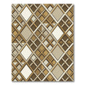 Geometric Golden Brown Argyle Diamonds Rug