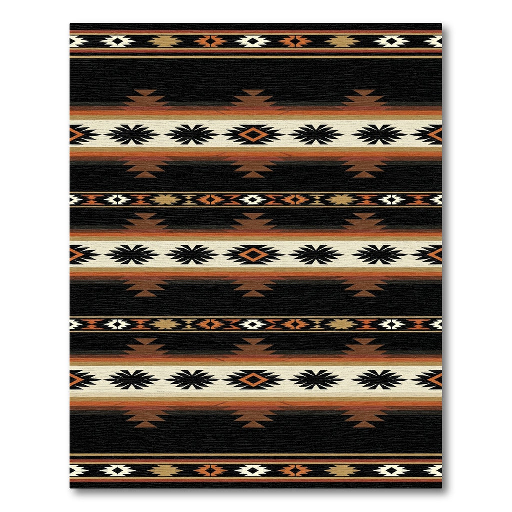 Southwestern Earth Tone Geometric Striped Rug