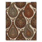 Ornate Amber Paisley Teardrop Rug