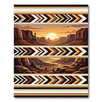 Southwestern Sunset Canyon Geometric Stripe Rug
