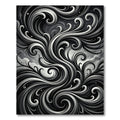 Monochromatic Swirl Abstract Composition Rug