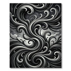 Monochromatic Swirl Abstract Composition Rug