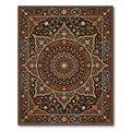 Rich Earthy Tones Floral Medallion Rug