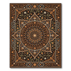 Rich Earthy Tones Floral Medallion Rug