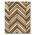 Earthy Tone Wooden Herringbone Rug