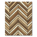 Earthy Tone Wooden Herringbone Rug