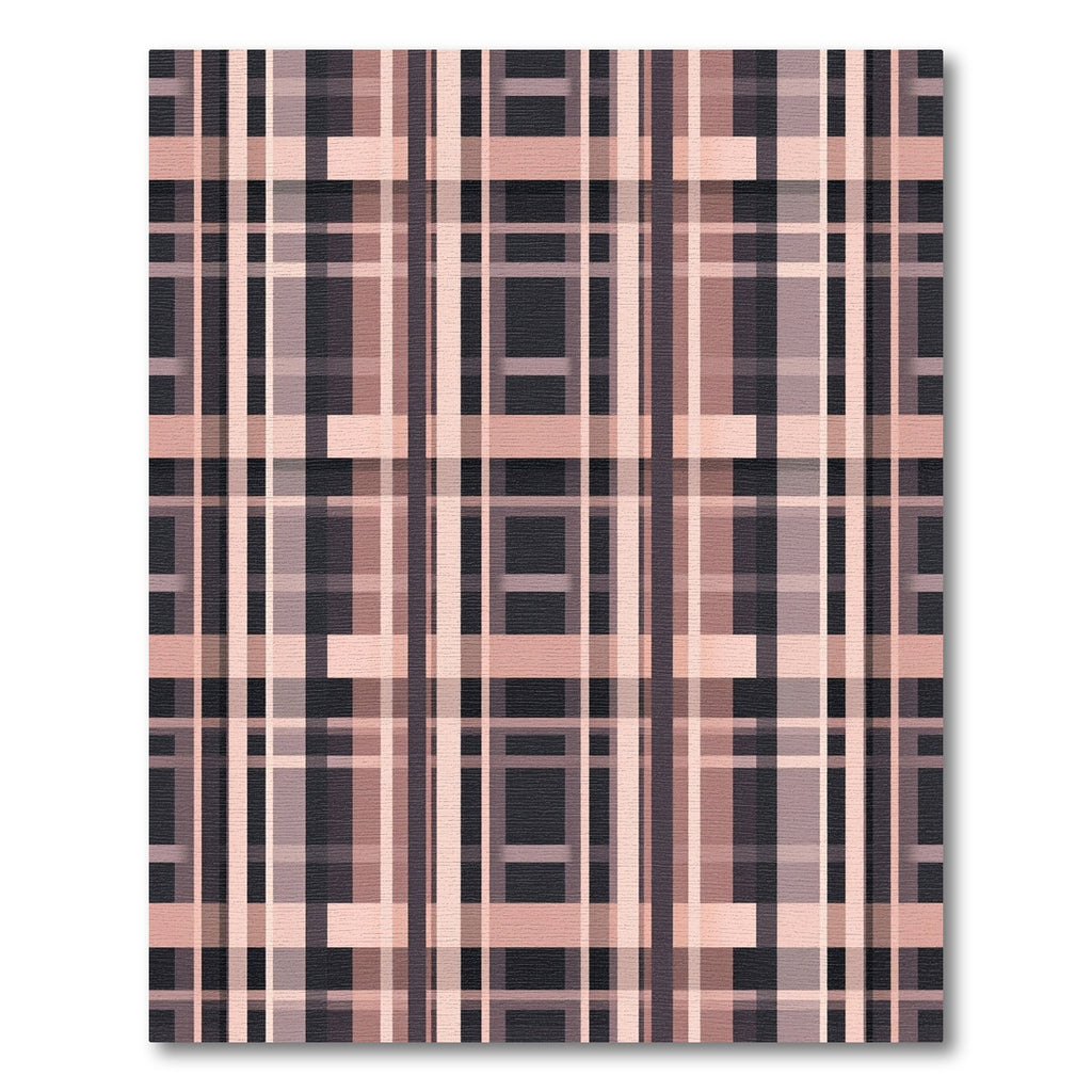Rose Gold Plaid Lattice Rug