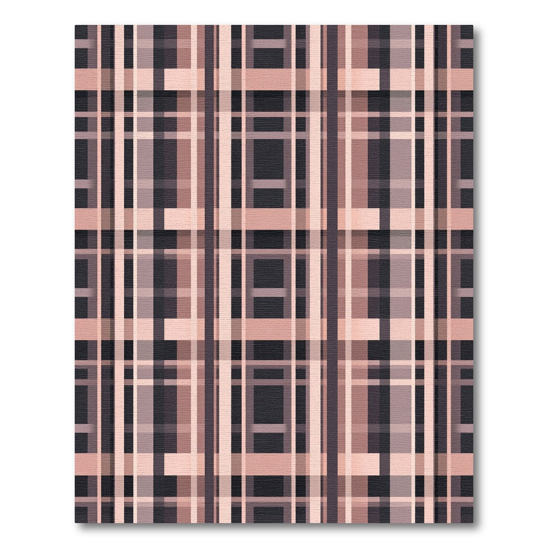 Rose Gold Plaid Lattice Rug