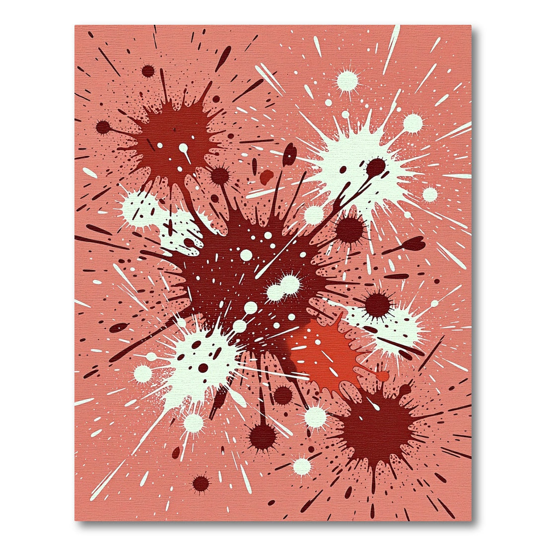 Explosive Red Crimson Splatter Splash Rug