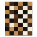 Earthy Toned Checkerboard Squares Rug
