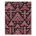 Tribal Totem Pink Geometric Pyramid Rug