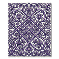 Royal Purple Ornate Scroll Lattice Rug
