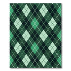 Emerald Green Diamond Lattice Rug