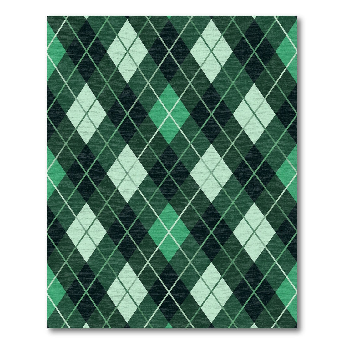 Emerald Green Diamond Lattice Rug