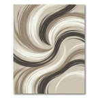 Neutral Earth Tones Swirl Abstract Rug