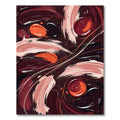 Burgundy Coral Swirl Imprint Rug
