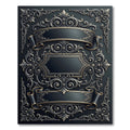 Ornate Gilded Gothic Scrollwork Onyx Backdrop Rug