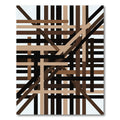 Modern Earthy Tone Intersecting Lines Rug