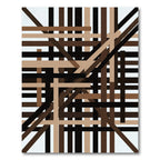 Modern Earthy Tone Intersecting Lines Rug