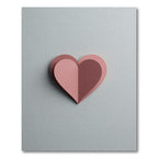 Pink Layered Heart Vignette Rug