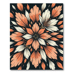 Orange Cream Floral Burst Rug