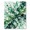 Emerald Swirl Splash Abstract Rug