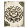 Vintage Sepia Lotus Zen Meditation Rug
