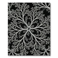 Monochrome Fractal Snowflake Floral Rug