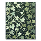 Deep Emerald Ivy Vine Art Nouveau Rug
