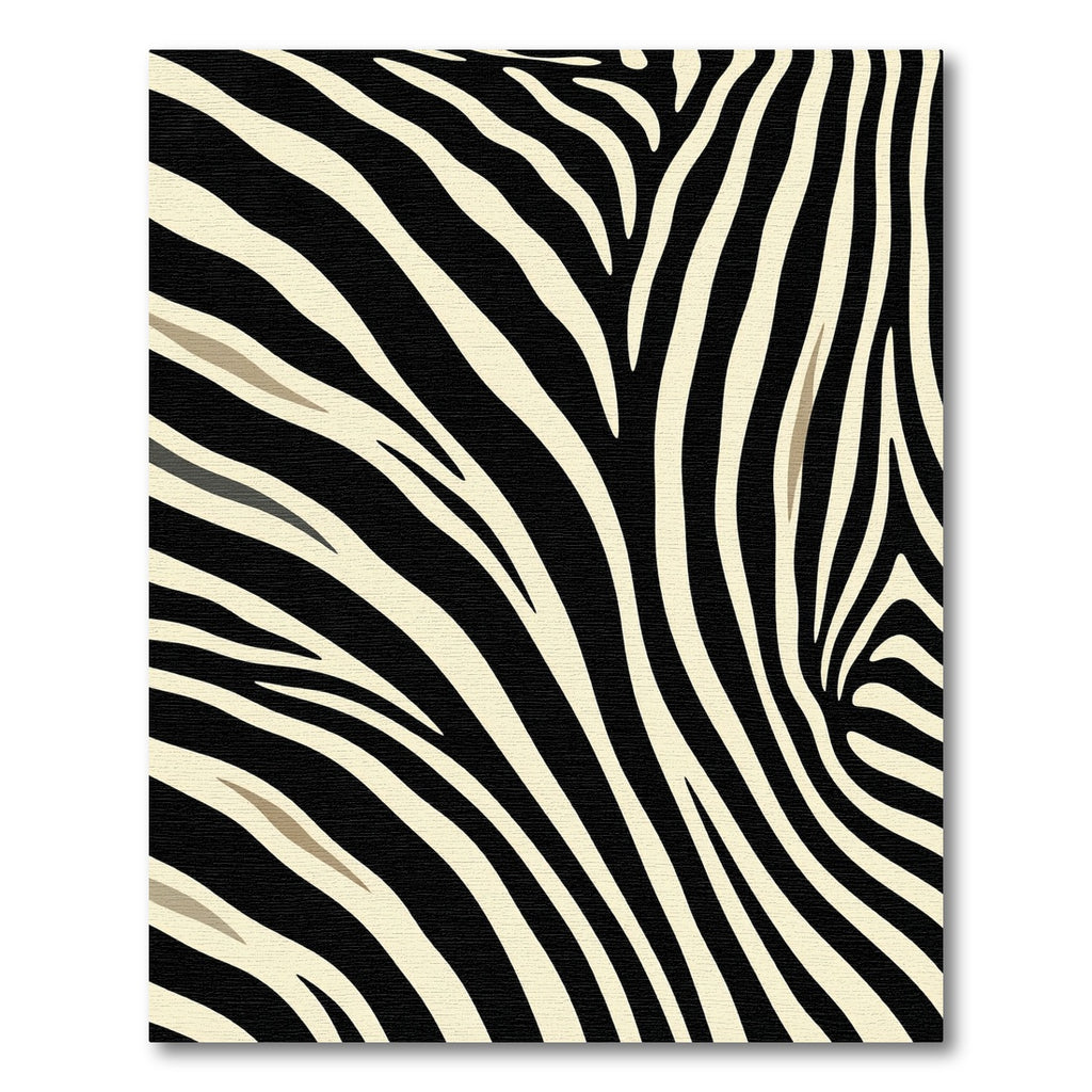 Black Cream Zebra Stripe Rug
