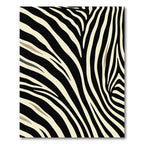 Black Cream Zebra Stripe Rug