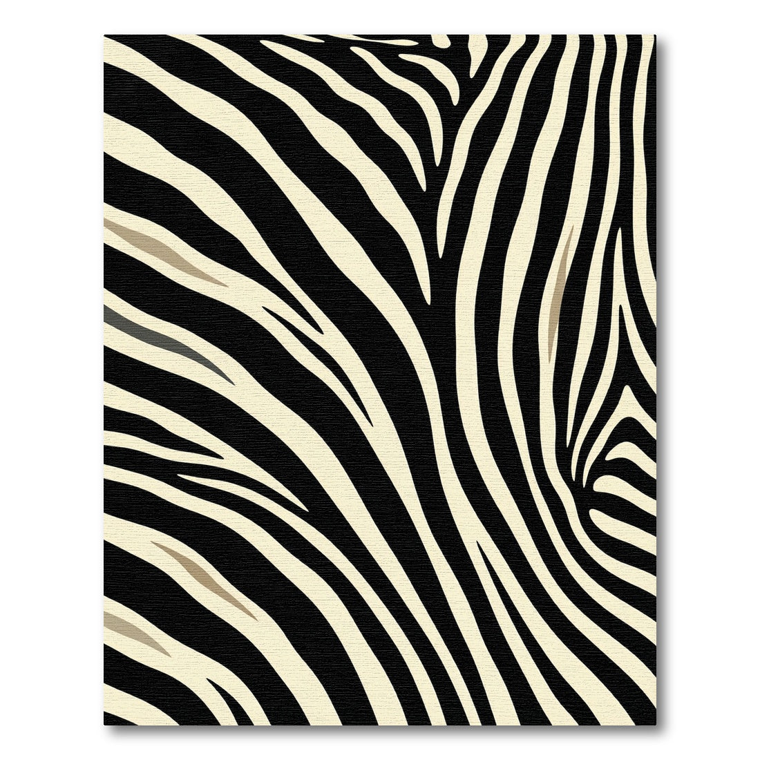 Black Cream Zebra Stripe Rug