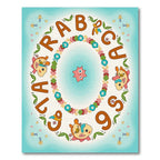Whimsical Alphabet Animal Garden Medley Rug