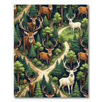 Majestic Forest Stag Wildlife Woodland Art Rug