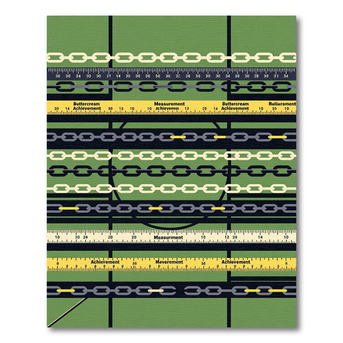 Graphic Sage Green Chain Link Rug