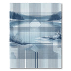 Indigo Winter Landscape Linear Rug